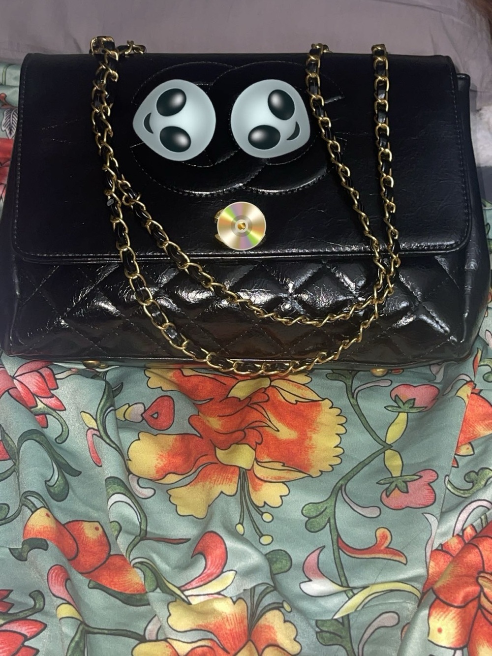Classic Black Quilted Chain-Handle Shoulder Bag